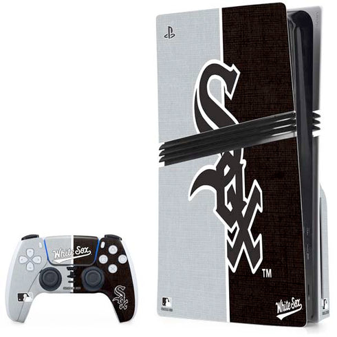 MLB Chicago White Sox Split PS5 Pro Disk Bundle  Skin